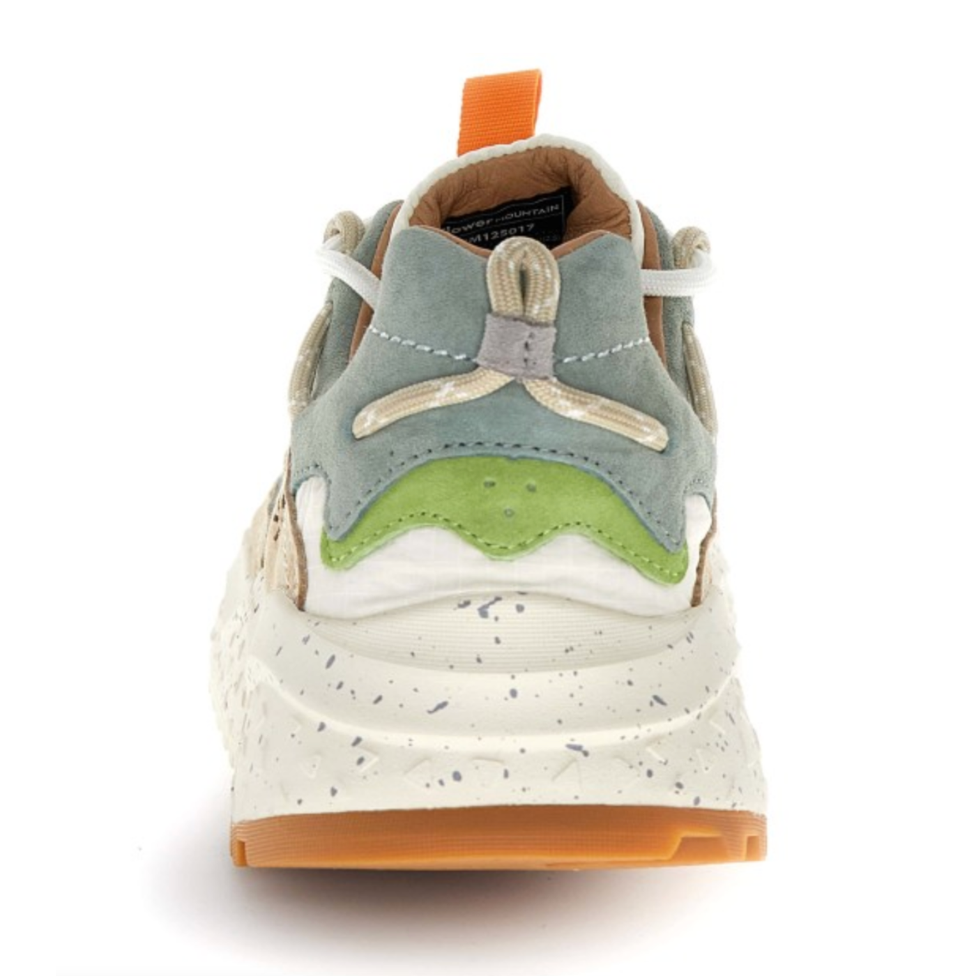 Sneaker with a unique design on a white background