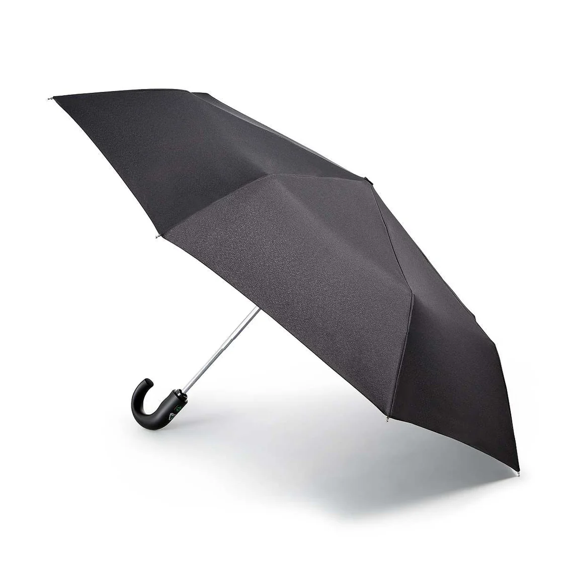 Black umbrella on a white background