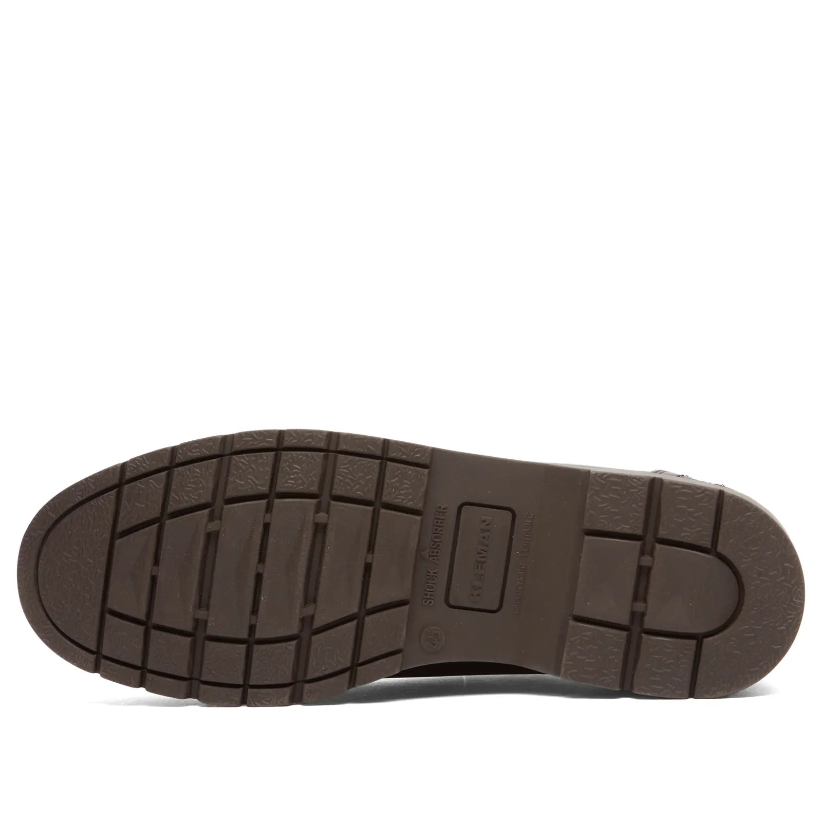 Brown shoe sole on a white background