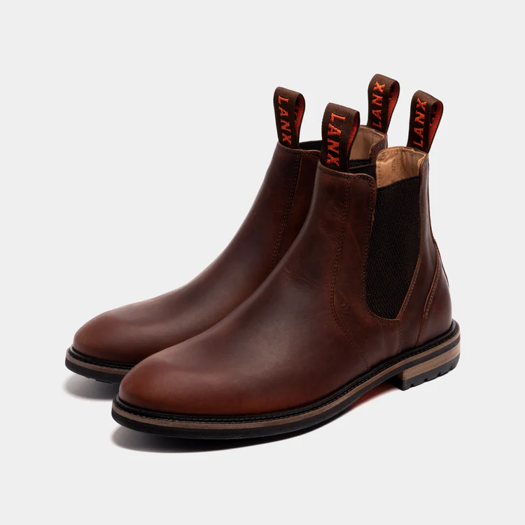 LANX GARSTANG LEATHER BOOTS CARAMEL