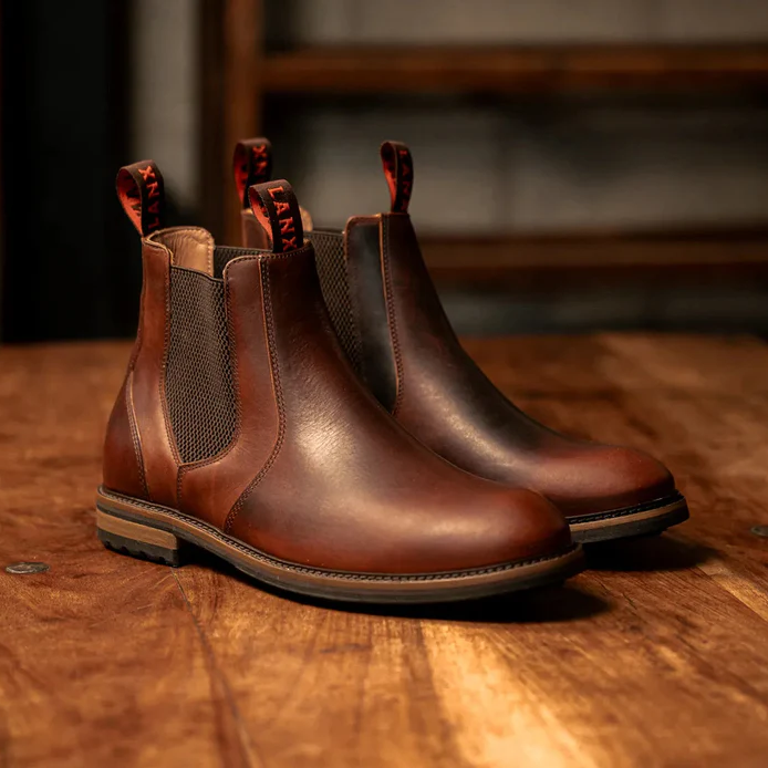 LANX GARSTANG LEATHER BOOTS CARAMEL