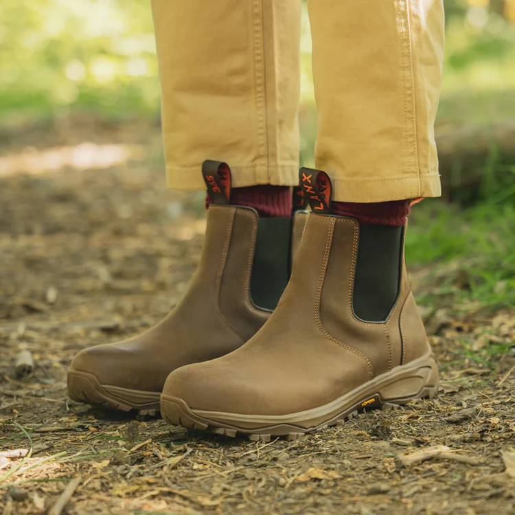 LANX RIBCHESTER LEATHER BOOTS CONKER