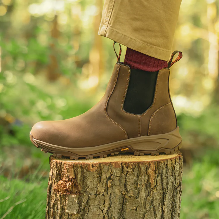 LANX RIBCHESTER LEATHER BOOTS CONKER