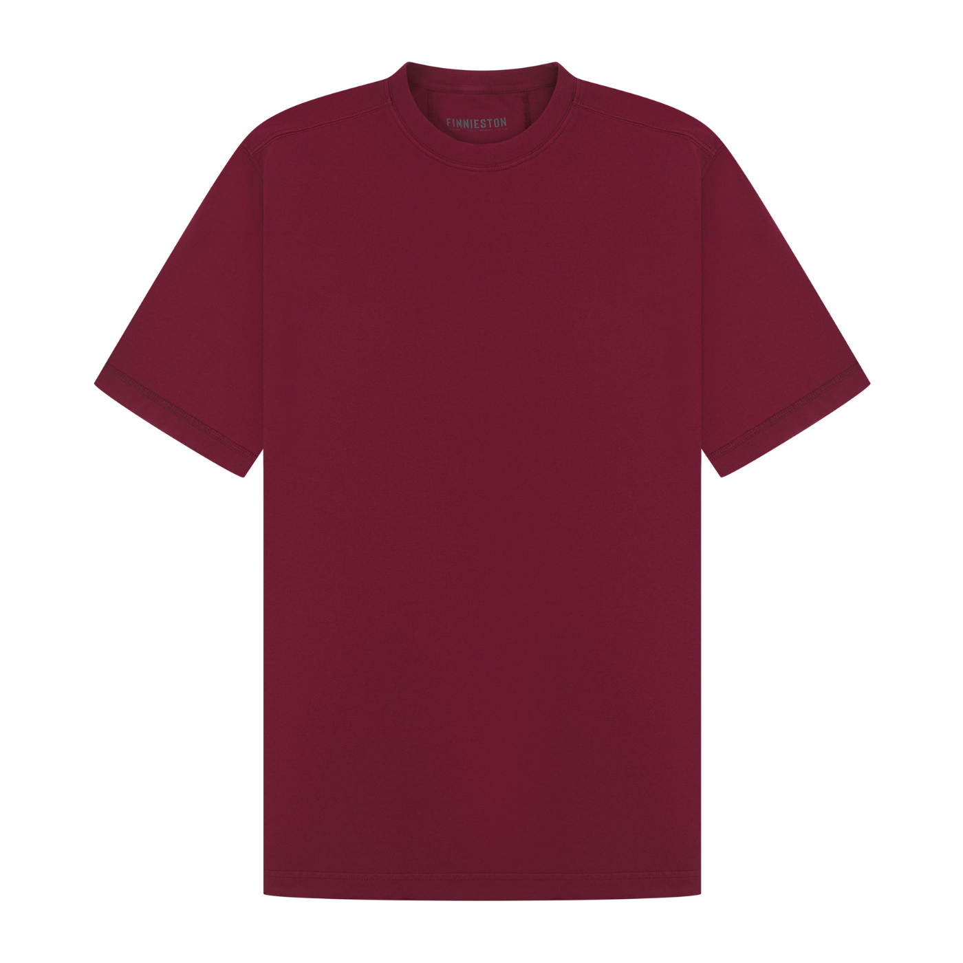 Maroon red t-shirt on a white background