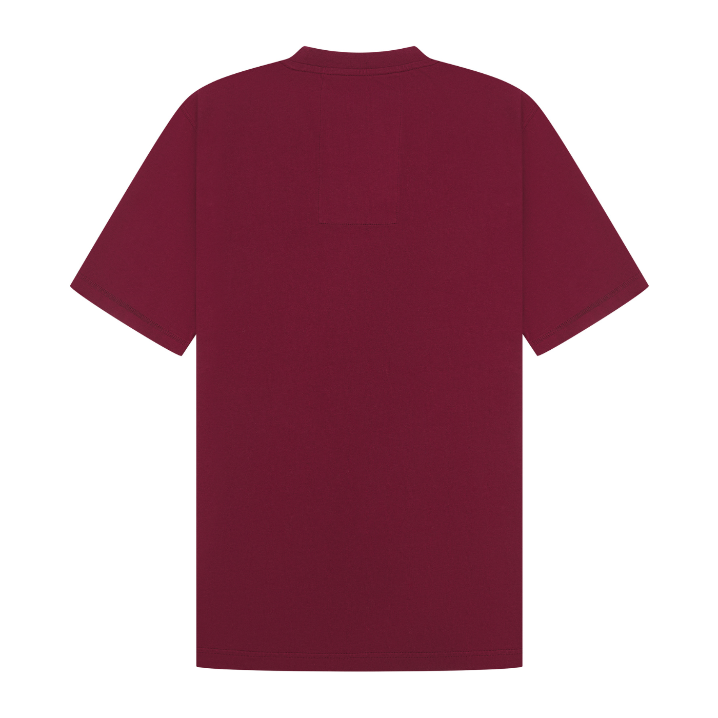 Maroon red t-shirt on a white background