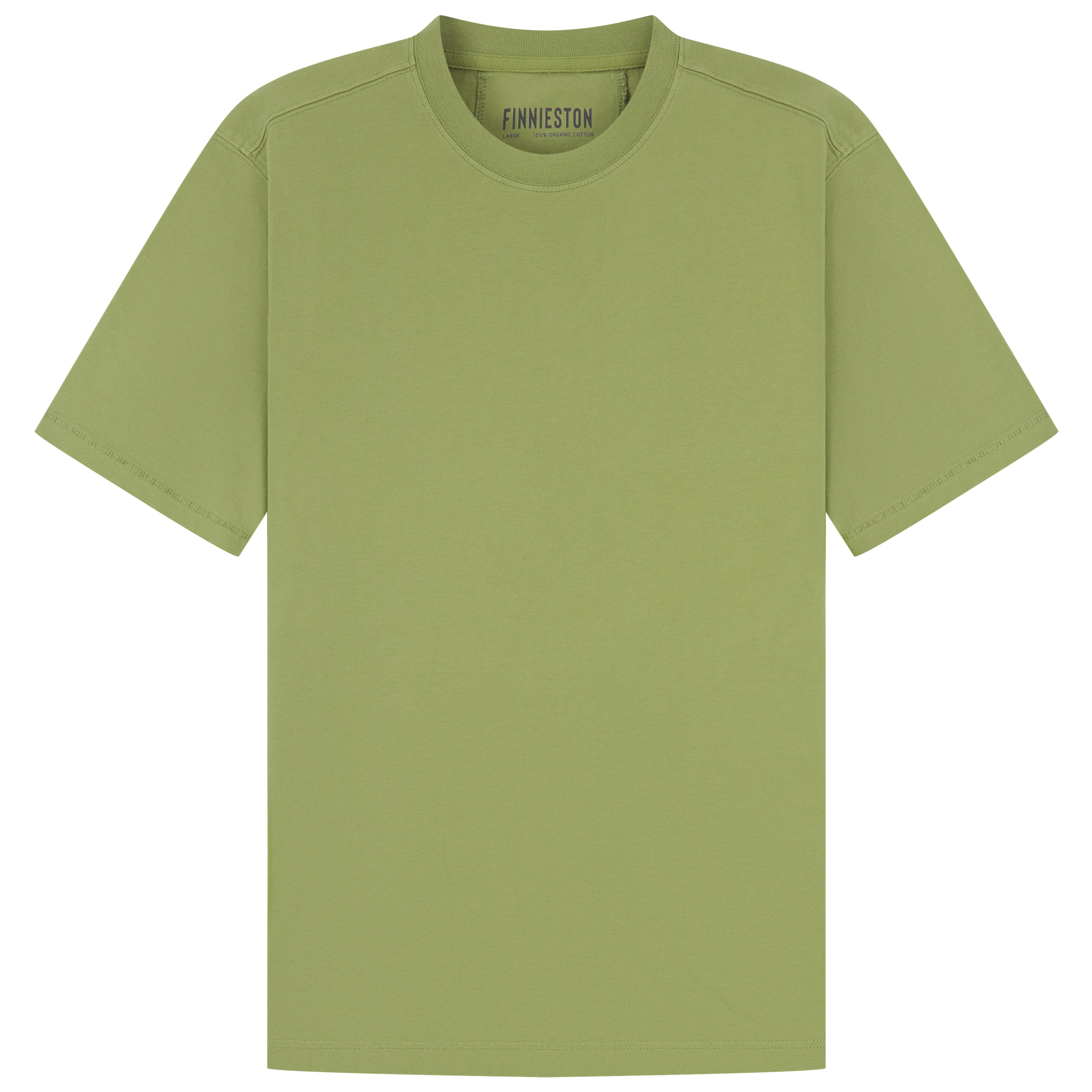 Green t-shirt on a white background