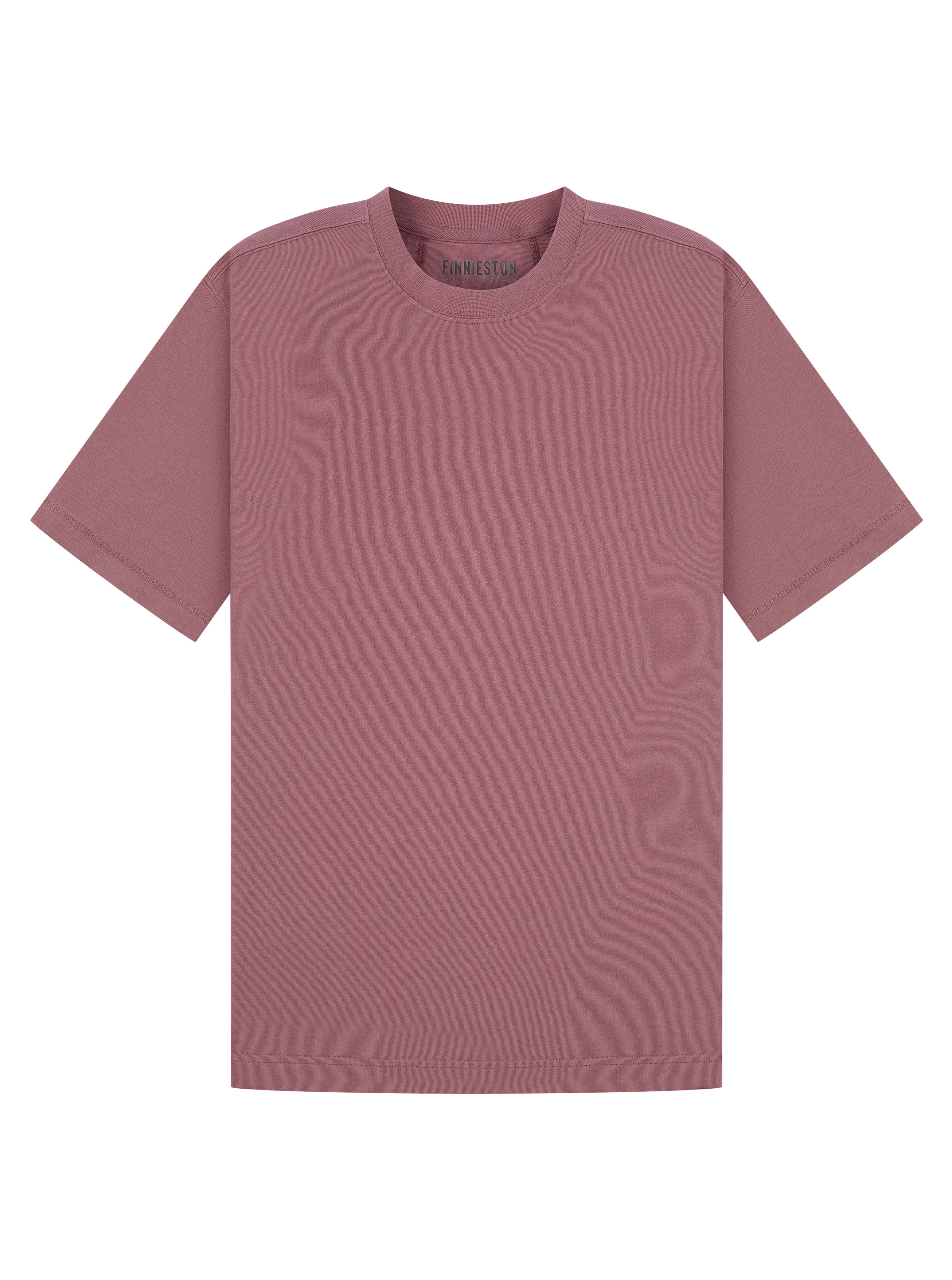pink organic cotton tee on whit background