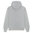 Gray hoodie shown from the back on a white background