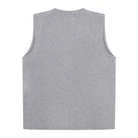 Grey wool vest on a plain white background