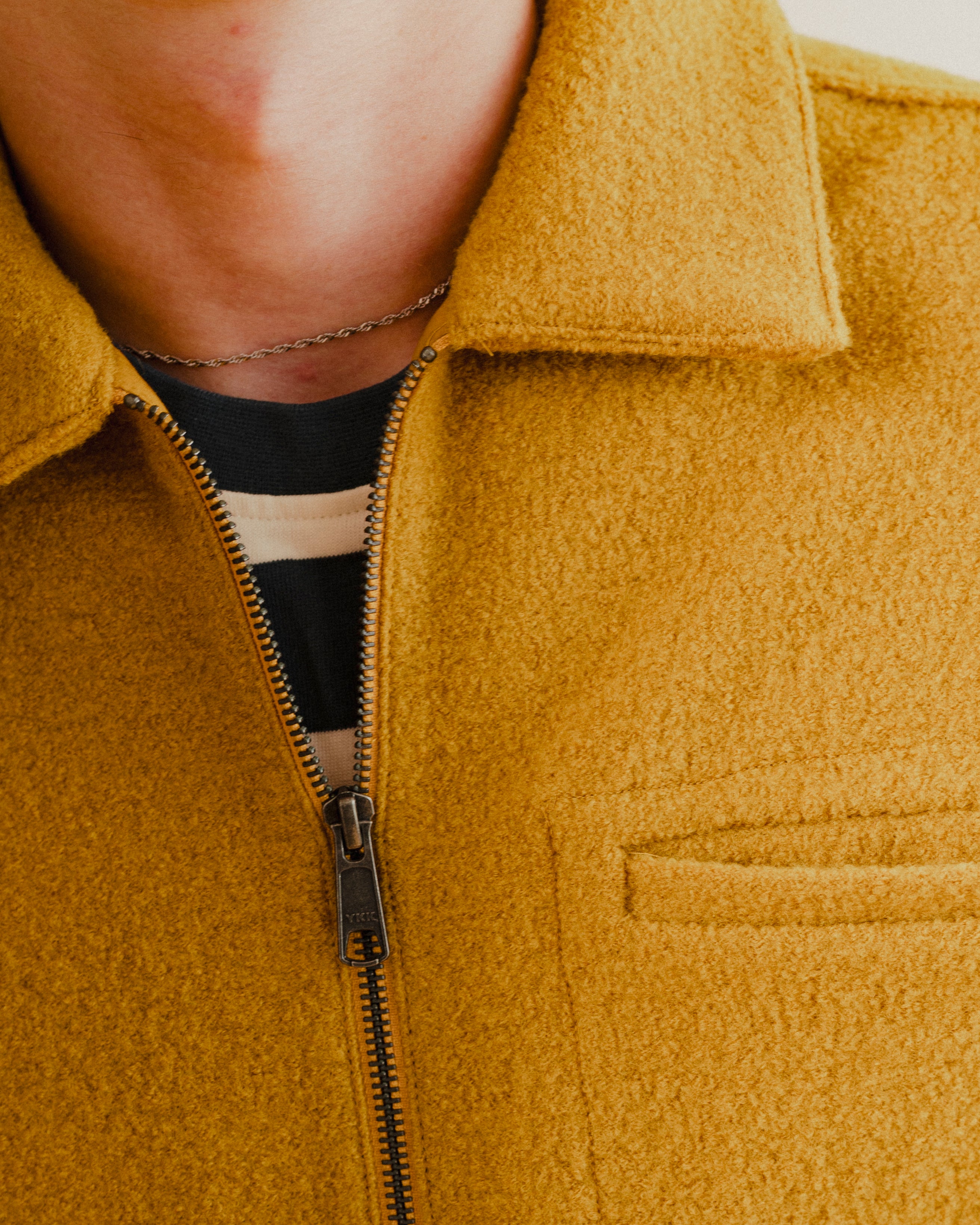 Huxley Wool Bomber Jacket 100% Wool Fleece Made in Portugal