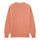 orange wool knit sweatshirt on a plain white background