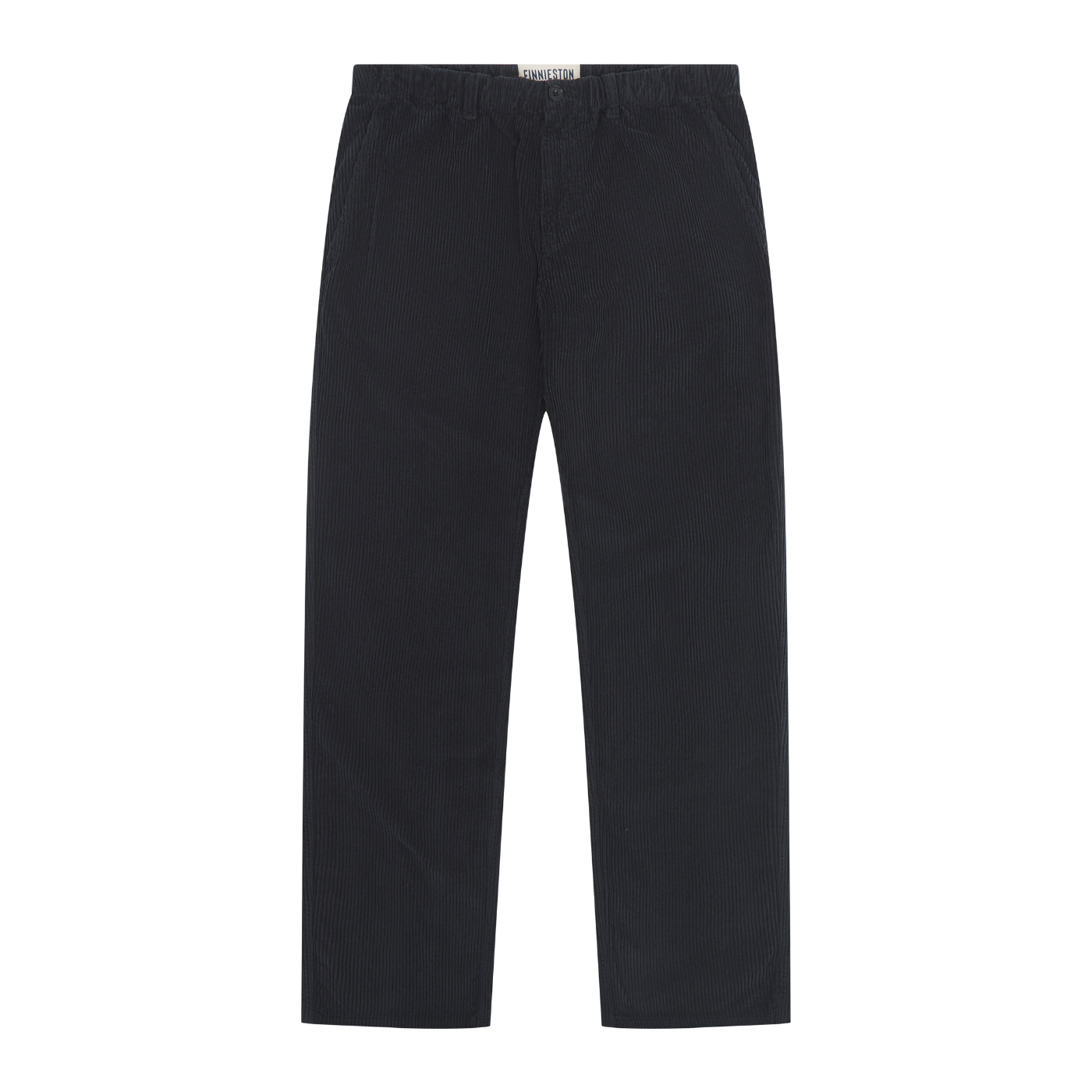 Navy Blue Corduroy Trousers on a white background