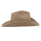 Beige cowboy hat on a white background